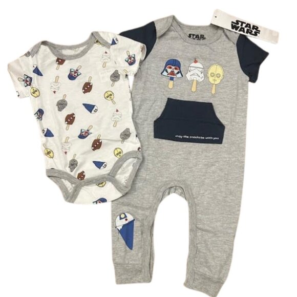 Star Wars by Happy Threads Other - New! Baby Star Wars by Happy Threads Bodysuit &‎ Romper 2pc Set 6-9M